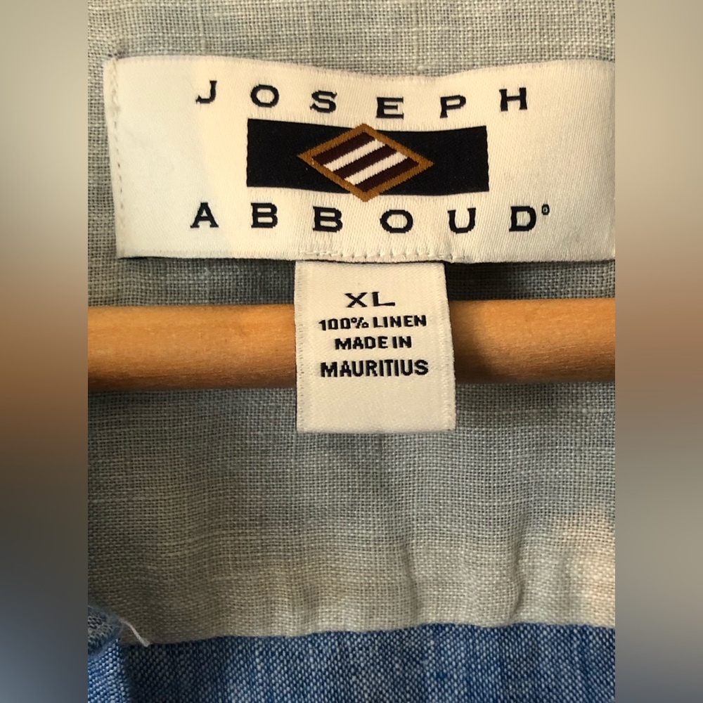 JOSEPH ABBOUD sz XL oversized linen blouse